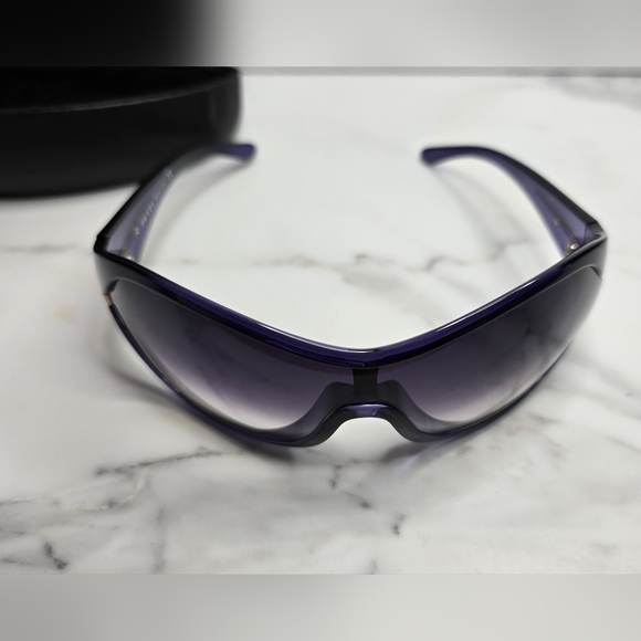 PRADA purple wraps around sunglasses with tinted lens SPR 120 778 SMJE M - Picture 4 of 16